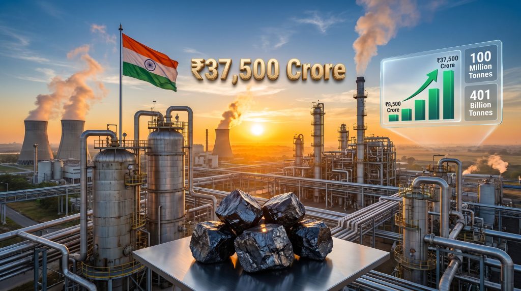 India coal gasification incentive scheme industrial plant graphic