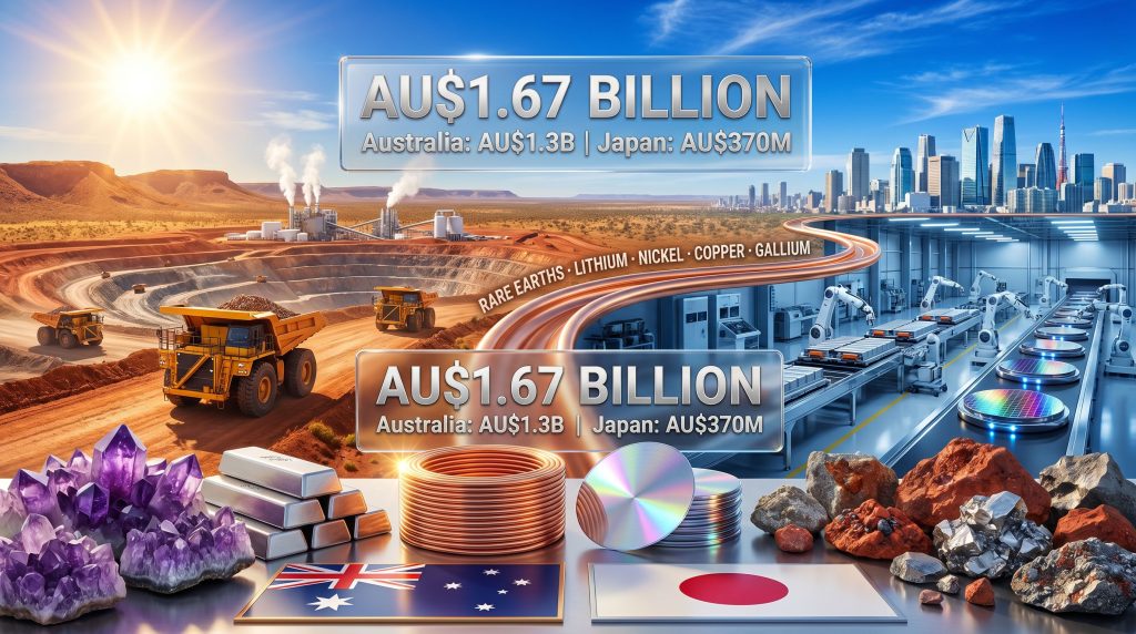 Australia and Japan critical minerals partnership investment graphic