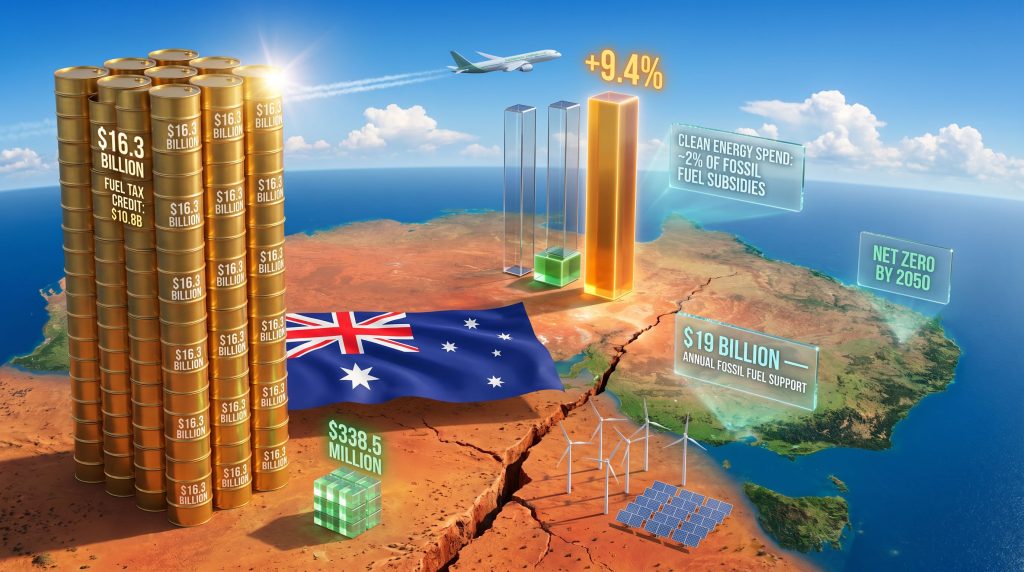 Australia energy transition and fossil fuel subsidies infographic