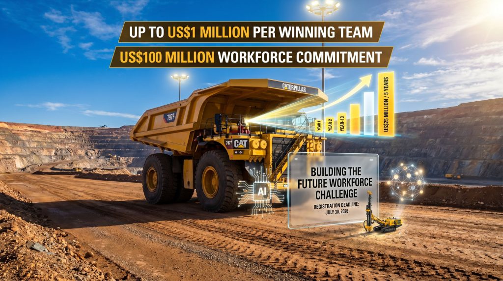 Caterpillar Building the Future Workforce Challenge mining truck promotion