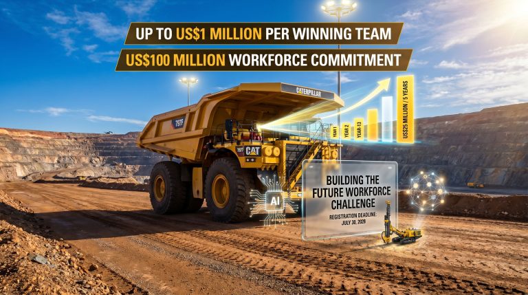 Caterpillar Building the Future Workforce Challenge mining truck promotion