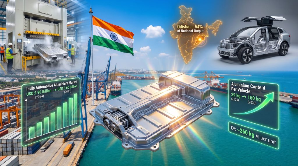 India auto industry aluminium supply growth infographic