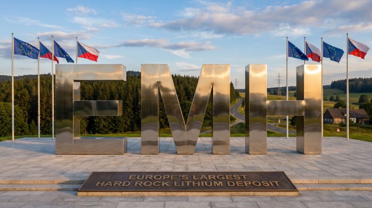 European Metals Holdings Ltd-EMH-EMH monument at lithium deposit site