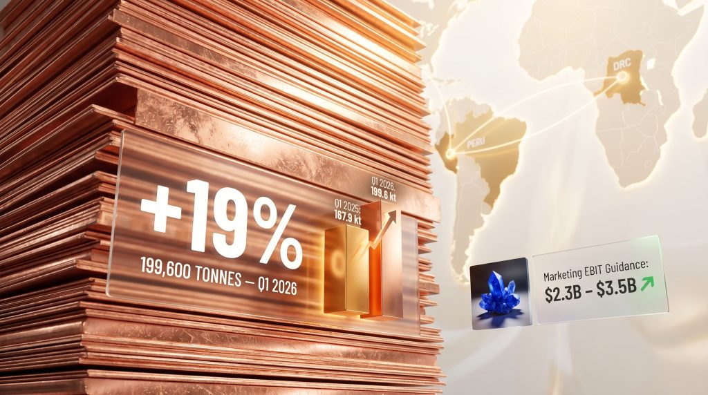 Glencore first-quarter copper output jumps 19% infographic