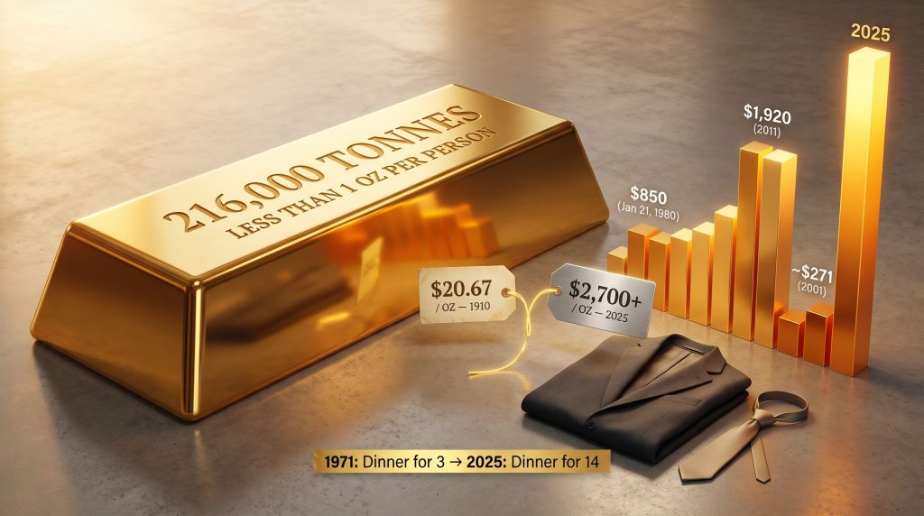 gold purchasing power history price chart