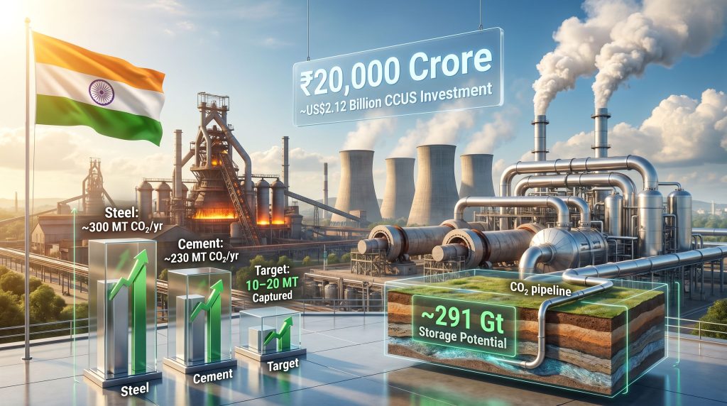 India carbon capture investment in heavy industry