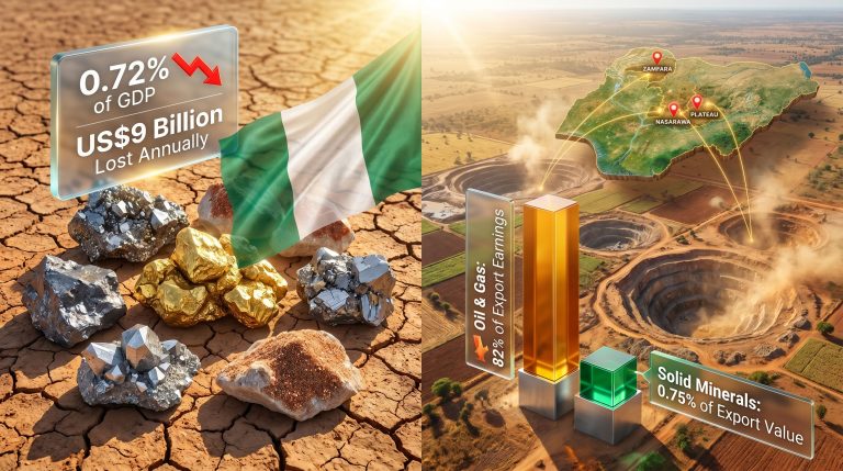 illegal mineral trade in Nigeria infographic map