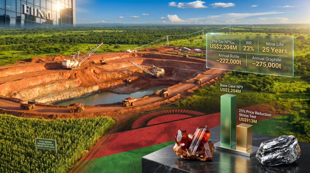 Sovereign Metals Kasiya DFS mining project metrics