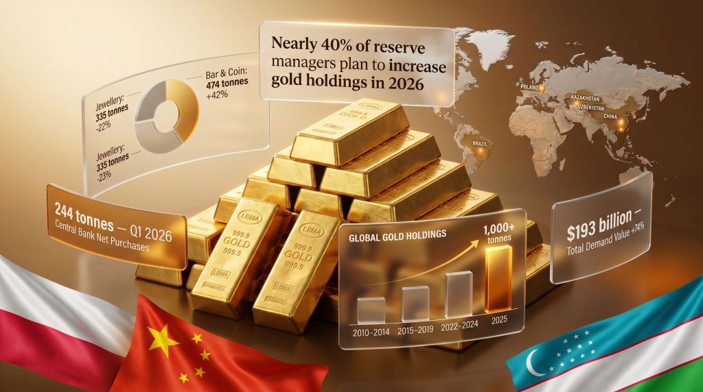 central bank gold buying at record prices infographic