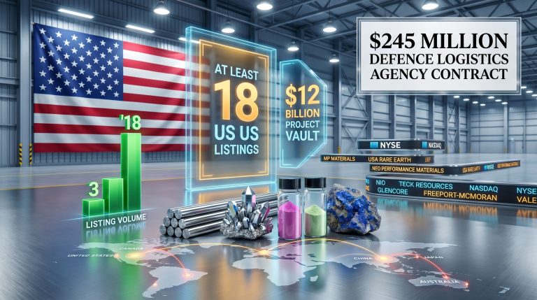 defence-driven demand for critical minerals US listings surge