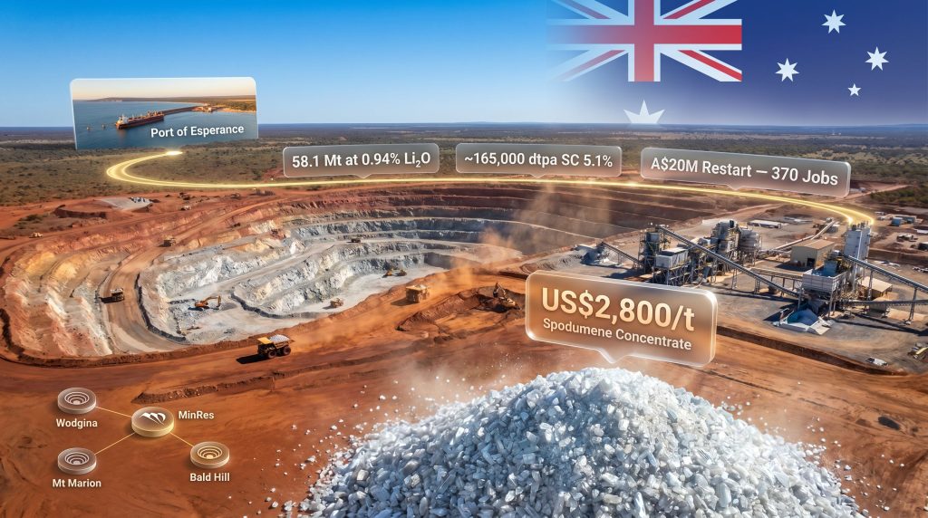 MinRes restarts Bald Hill lithium mine infographic