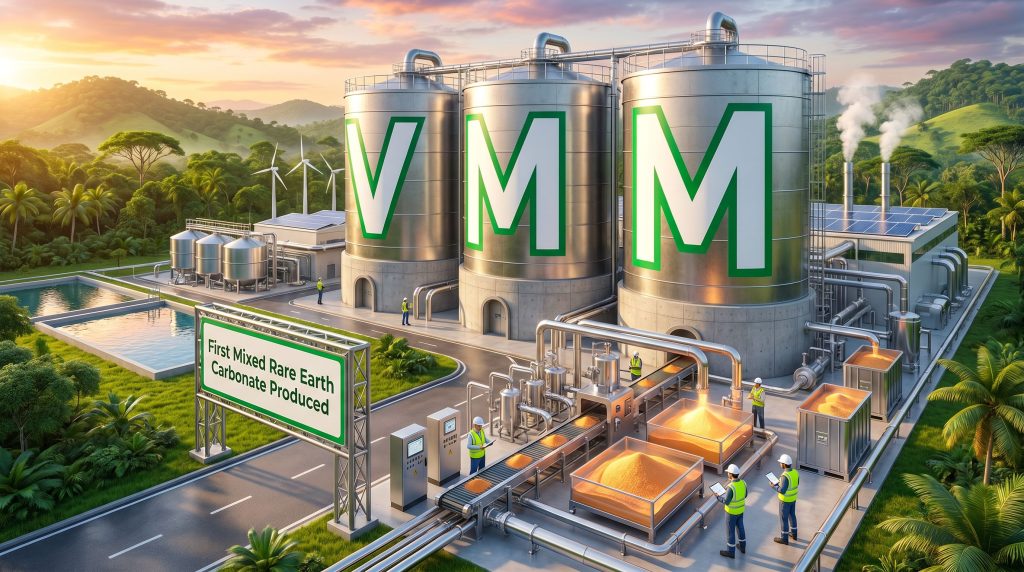 Viridis Mining and Minerals Ltd-VMM-mixed rare earth carbonate processing facility