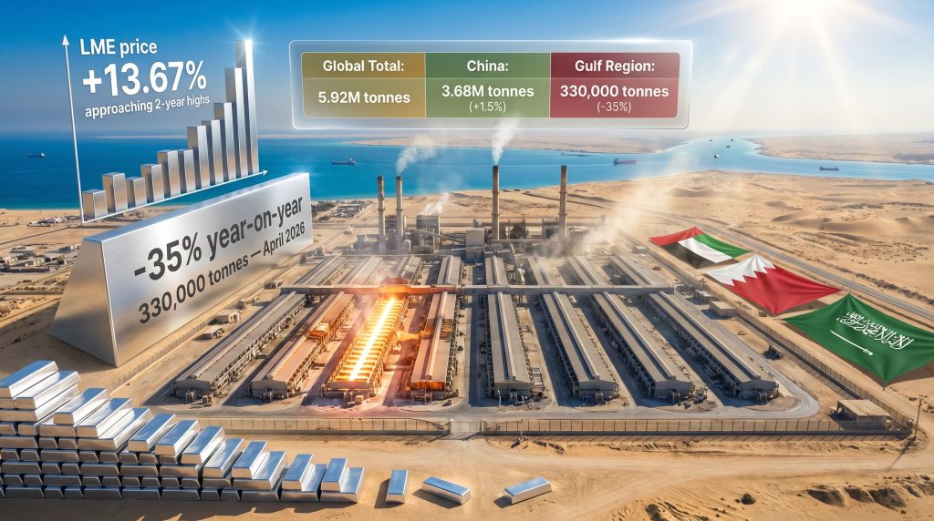 gulf aluminium output falls as Middle East crisis disrupts smelters infographic