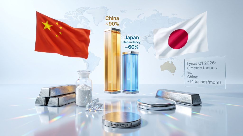 China rare earth exports to Japan infographic