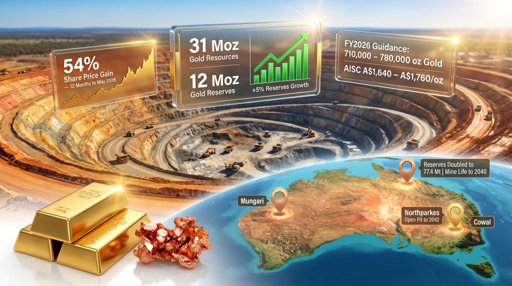 Evolution Mining resource and reserves growth infographic
