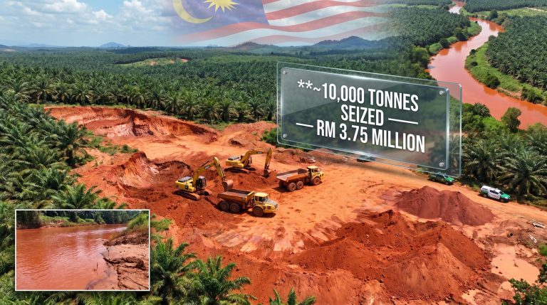 illegal bauxite mining in Pahang crackdown