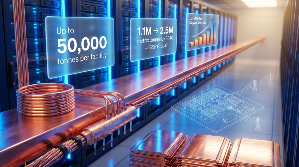 Copper and AI data centers demand growth visualization
