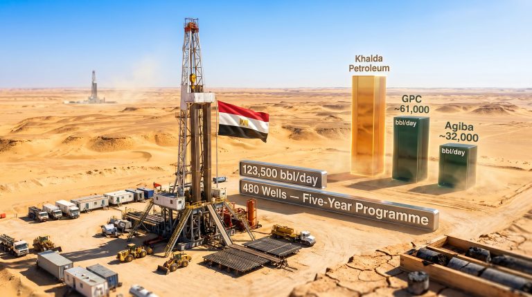 Egypt Western Desert oil exploration drilling infographic