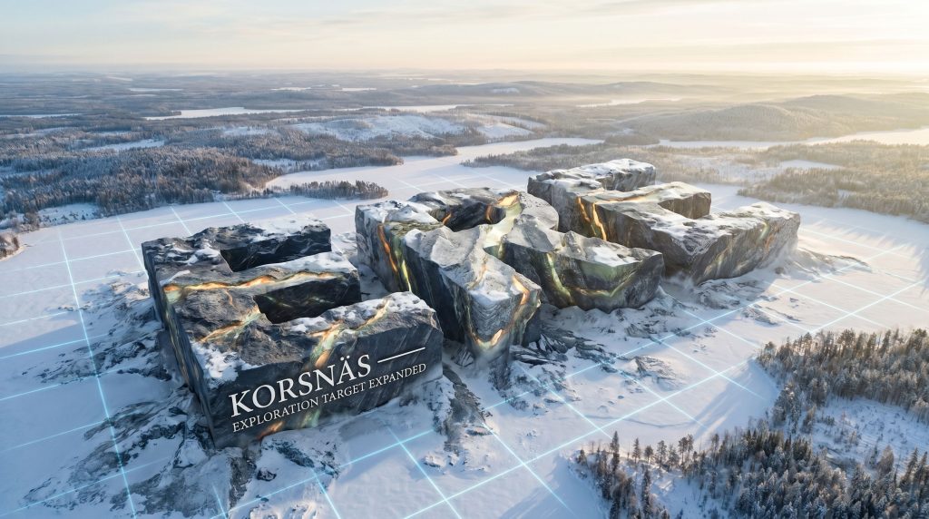 European Resources Ltd-ERE-Korsnäs exploration target expanded in snowy landscape