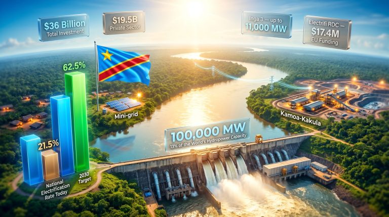 DRC energy strategy to expand electricity access infographic