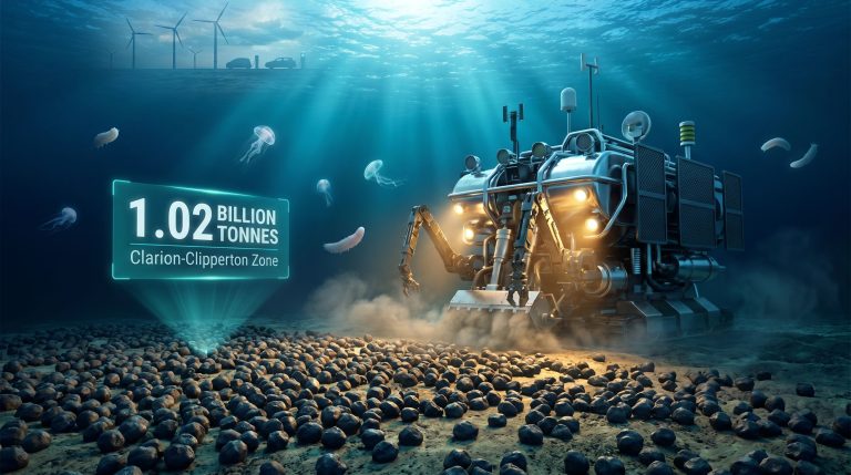 deep-sea mining and critical minerals paradox illustration