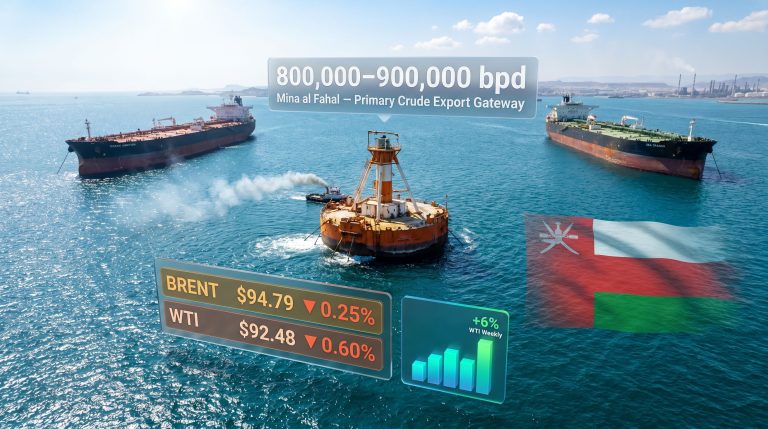Oman Mina al Fahal oil loading suspension impact