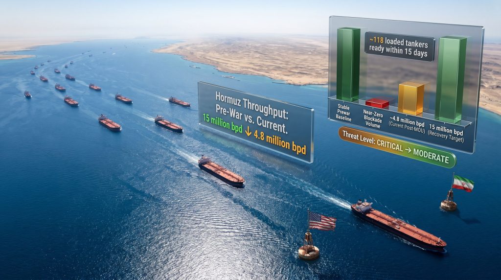 oil tankers exiting Strait of Hormuz after U.S.-Iran deal