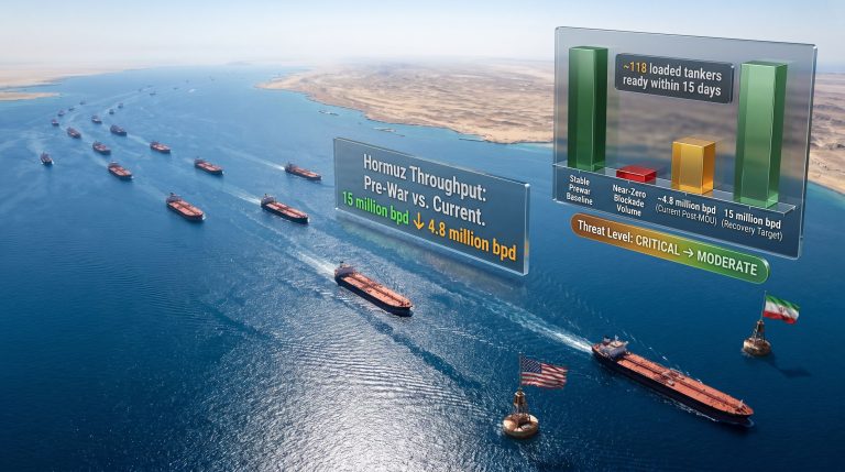 oil tankers exiting Strait of Hormuz after U.S.-Iran deal