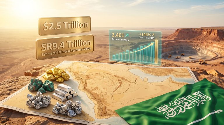 Saudi Arabia mining exploration licenses growth infographic