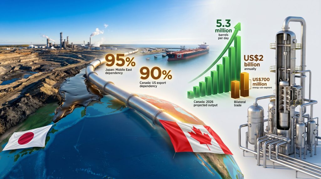 Alberta talks with Japan on Canadian crude imports infographic