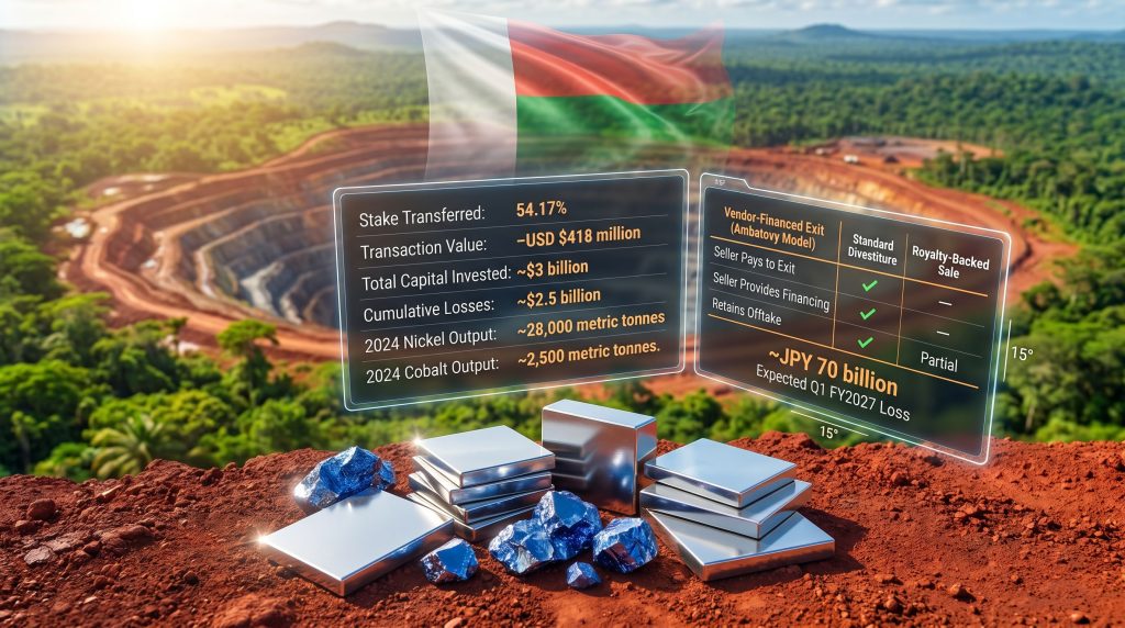 Sumitomo Ambatovy stake sale mine infographic