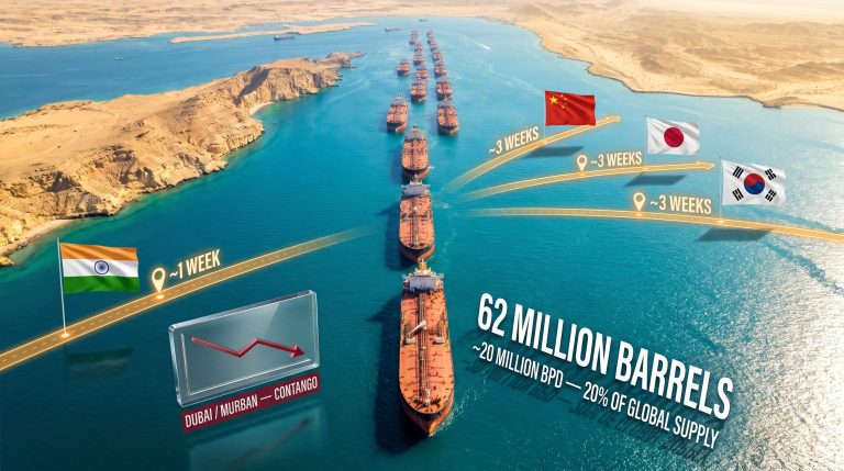 Strait of Hormuz reopening oil supply to Asia routes map