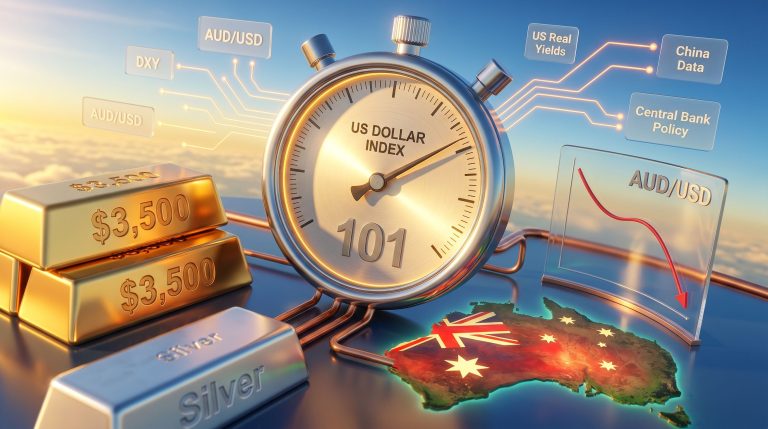 US dollar impact on the ASX 200 and gold chart illustration