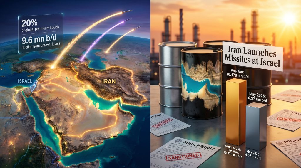Iran launches missiles at Israel oil disruption map