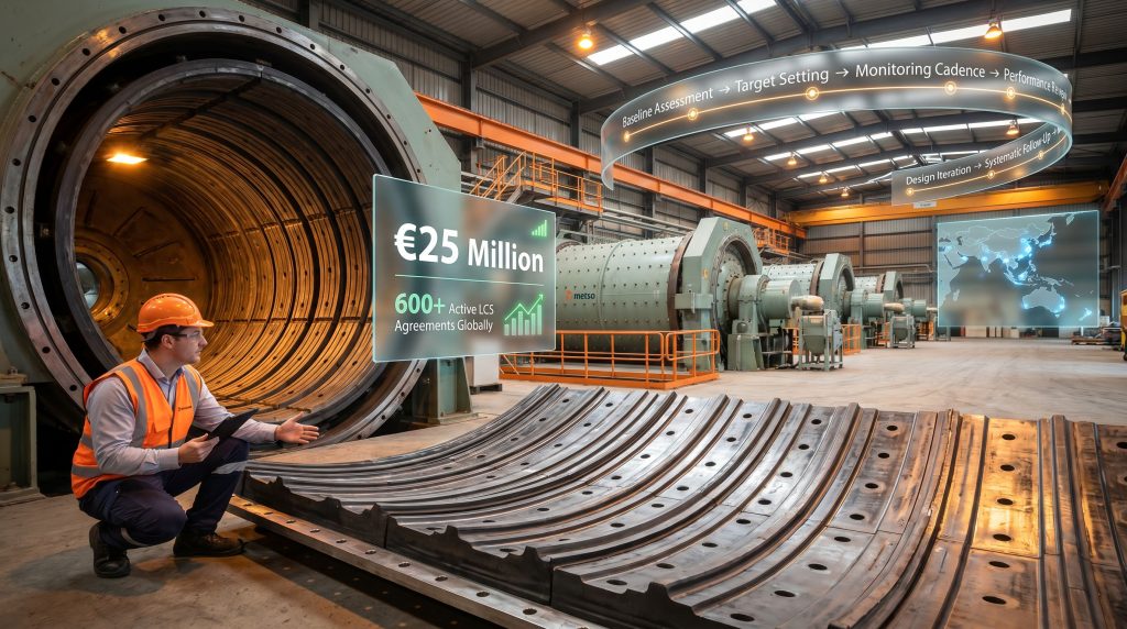 Metso mill lining Life Cycle Services agreements in Asia Pacific facility inspection