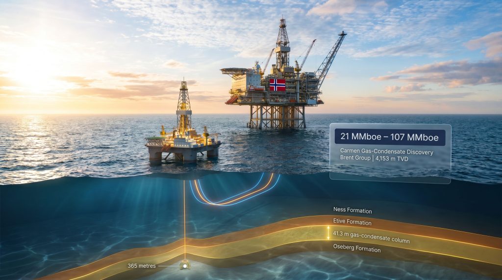 North Sea Carmen discovery confirmed offshore drilling platform
