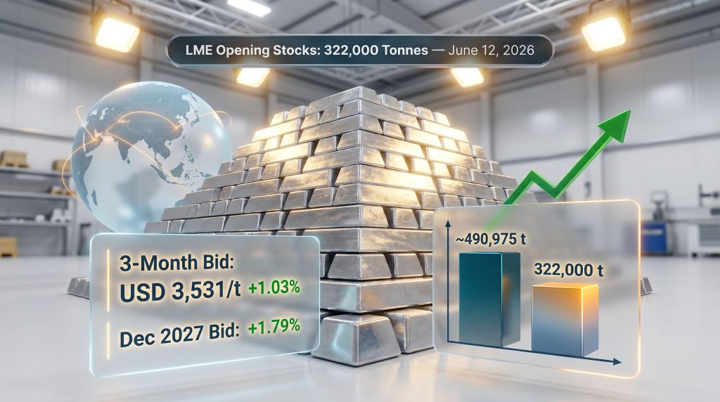LME aluminium prices rise as stocks decline chart
