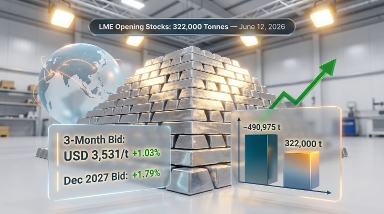 LME aluminium prices rise as stocks decline chart