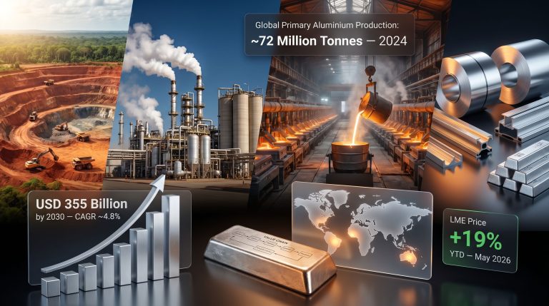 Mine to Market aluminium producers and manufacturers infographic