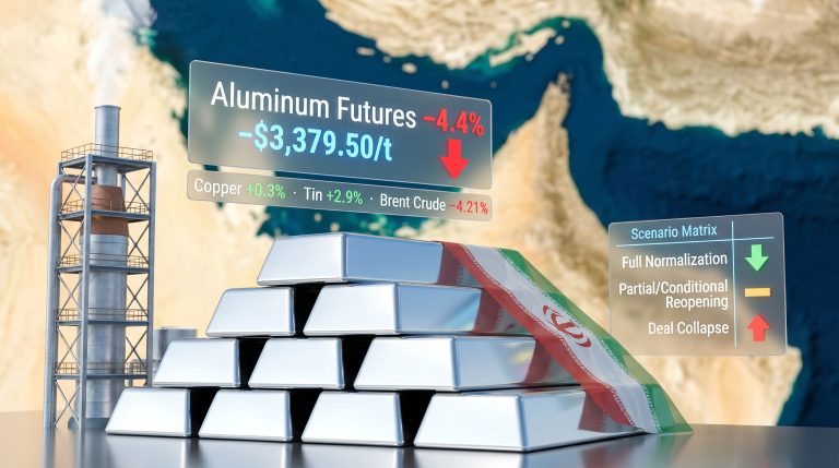 aluminum price slumps on Iran peace deal graphic