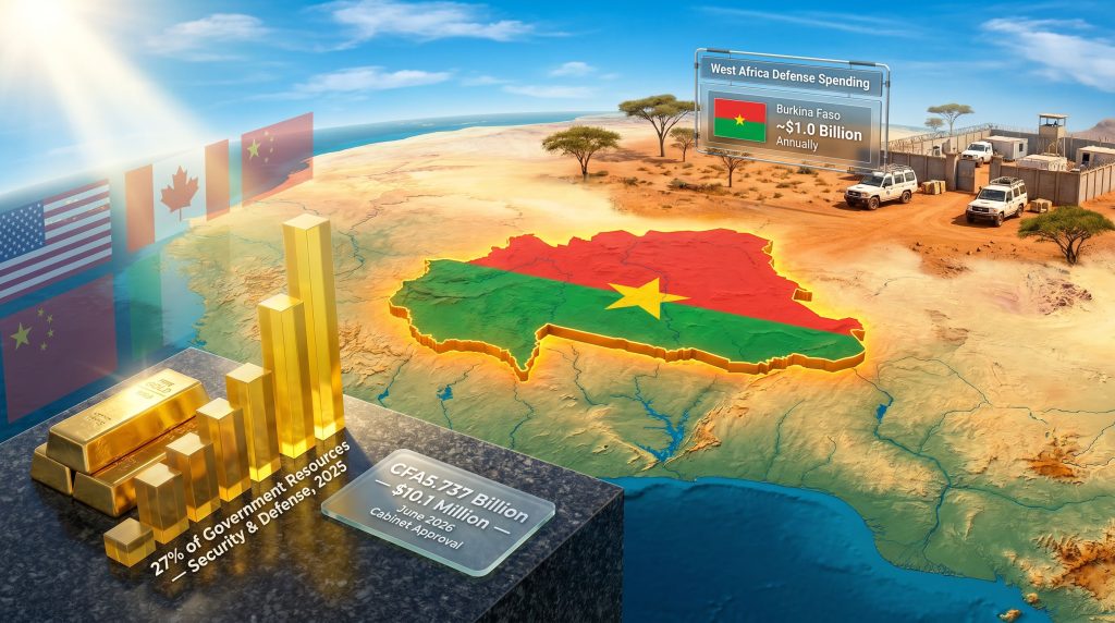 Burkina Faso security forces equipment funding infographic map