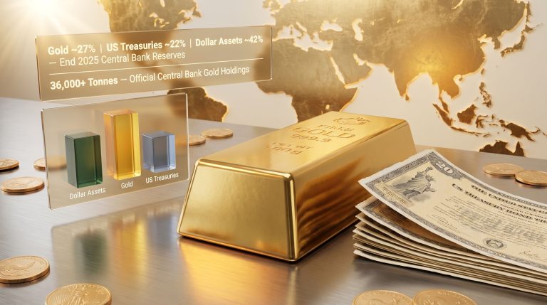 gold overtakes US treasuries as central bank reserve asset chart
