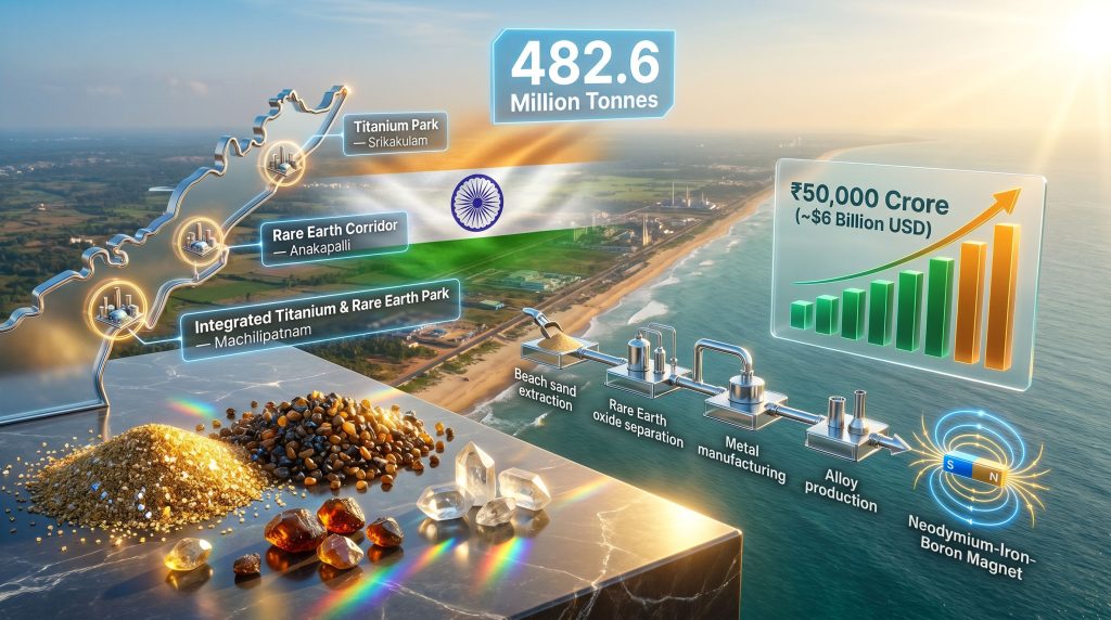 India rare earth processing in Andhra Pradesh infographic
