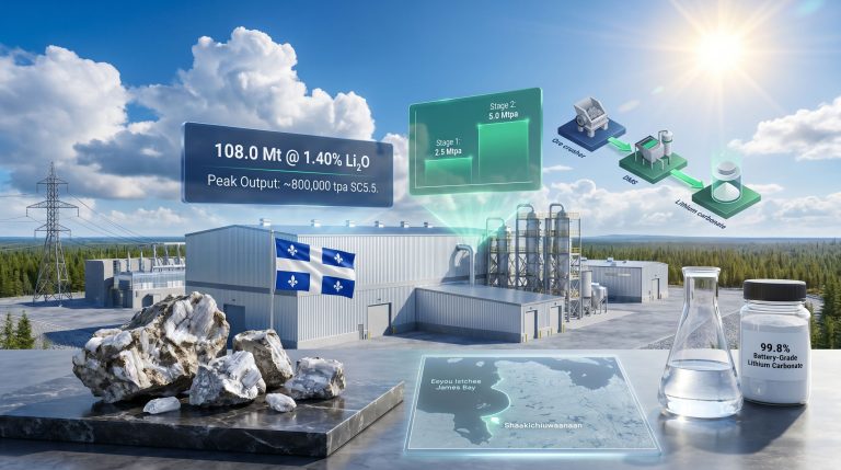PMET Resources lithium processing in Québec facility overview