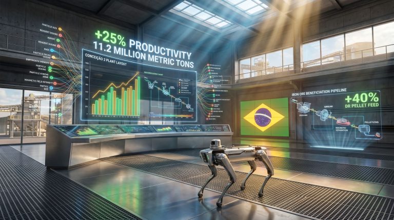 Vale AI-powered iron ore plant in Minas Gerais control room