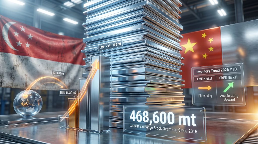 Nickel stock overhang amid rising inventories