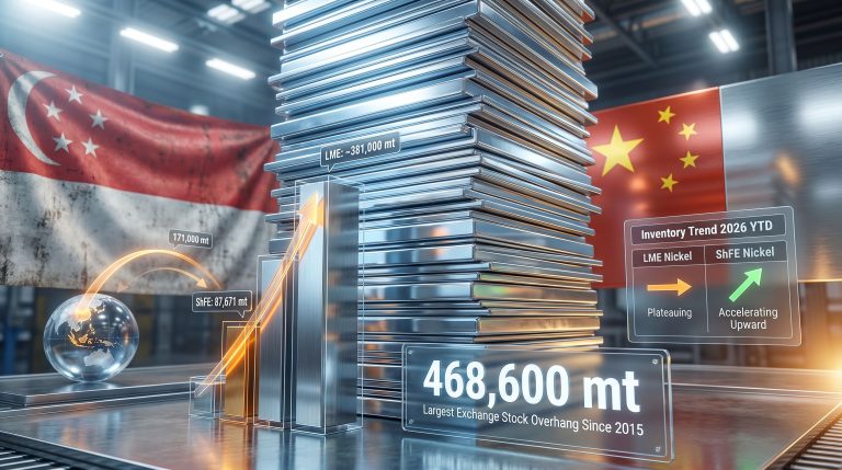Nickel stock overhang amid rising inventories