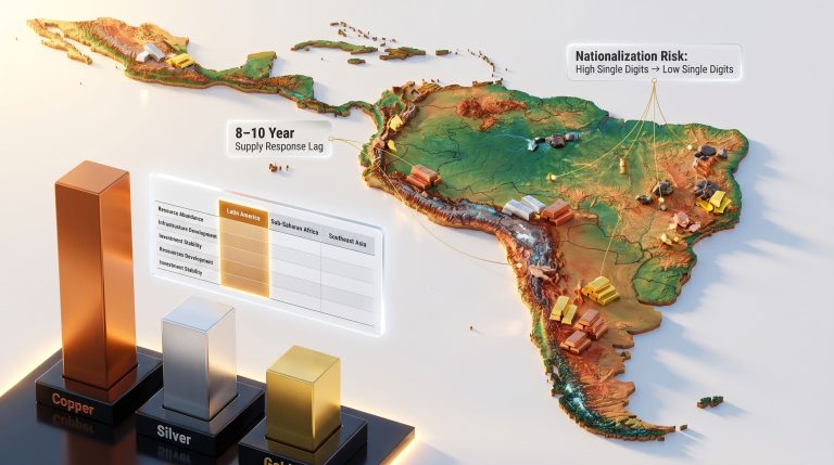 Latin America mining jurisdiction risk improvement map infographic