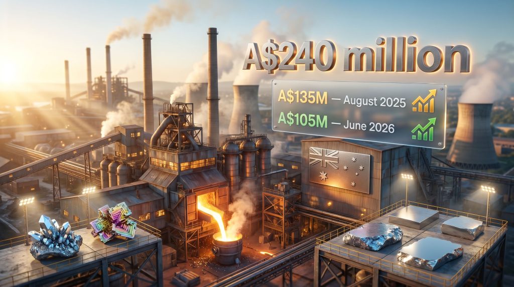 Australian government funding for Nyrstar smelter modernisation infographic