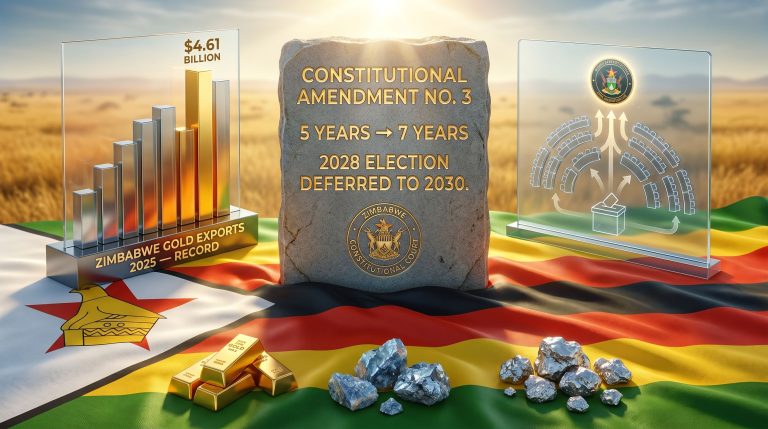 Zimbabwe constitutional amendment to extend Mnangagwa tenure and end direct presidential elections infographic